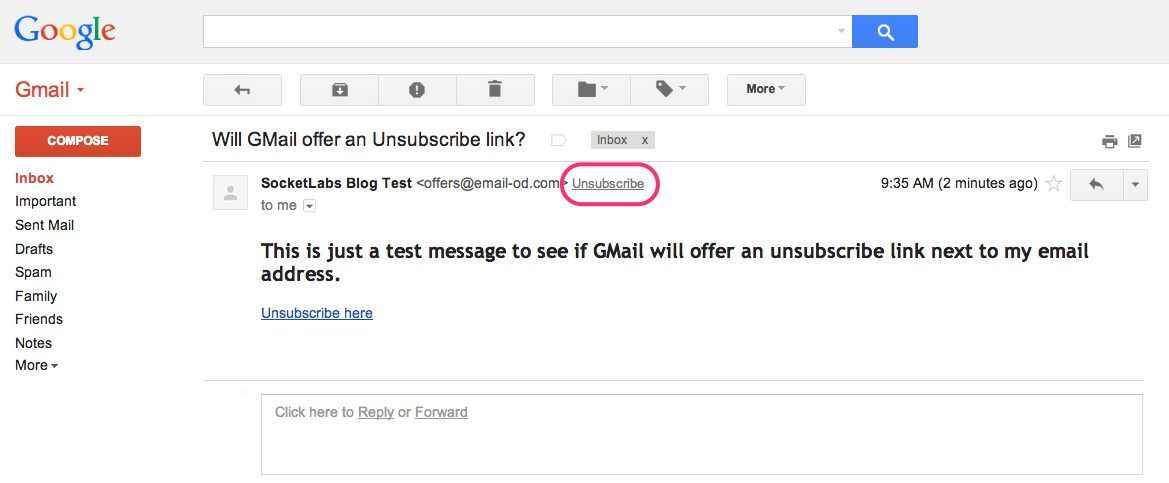 Gmail Unsubscribe | Unsubscribe from Email | SocketLabs