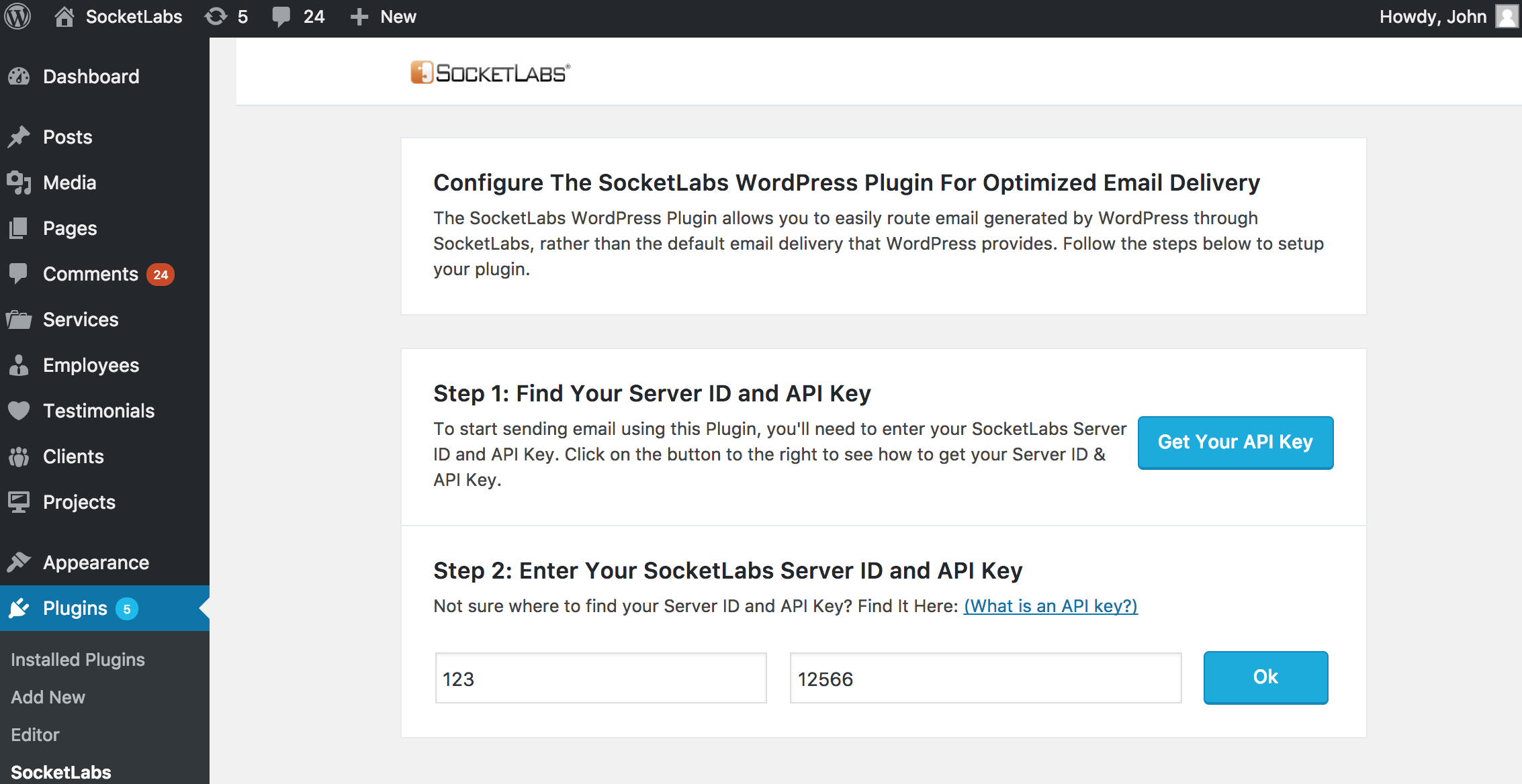 SocketLabs WordPress Plugin