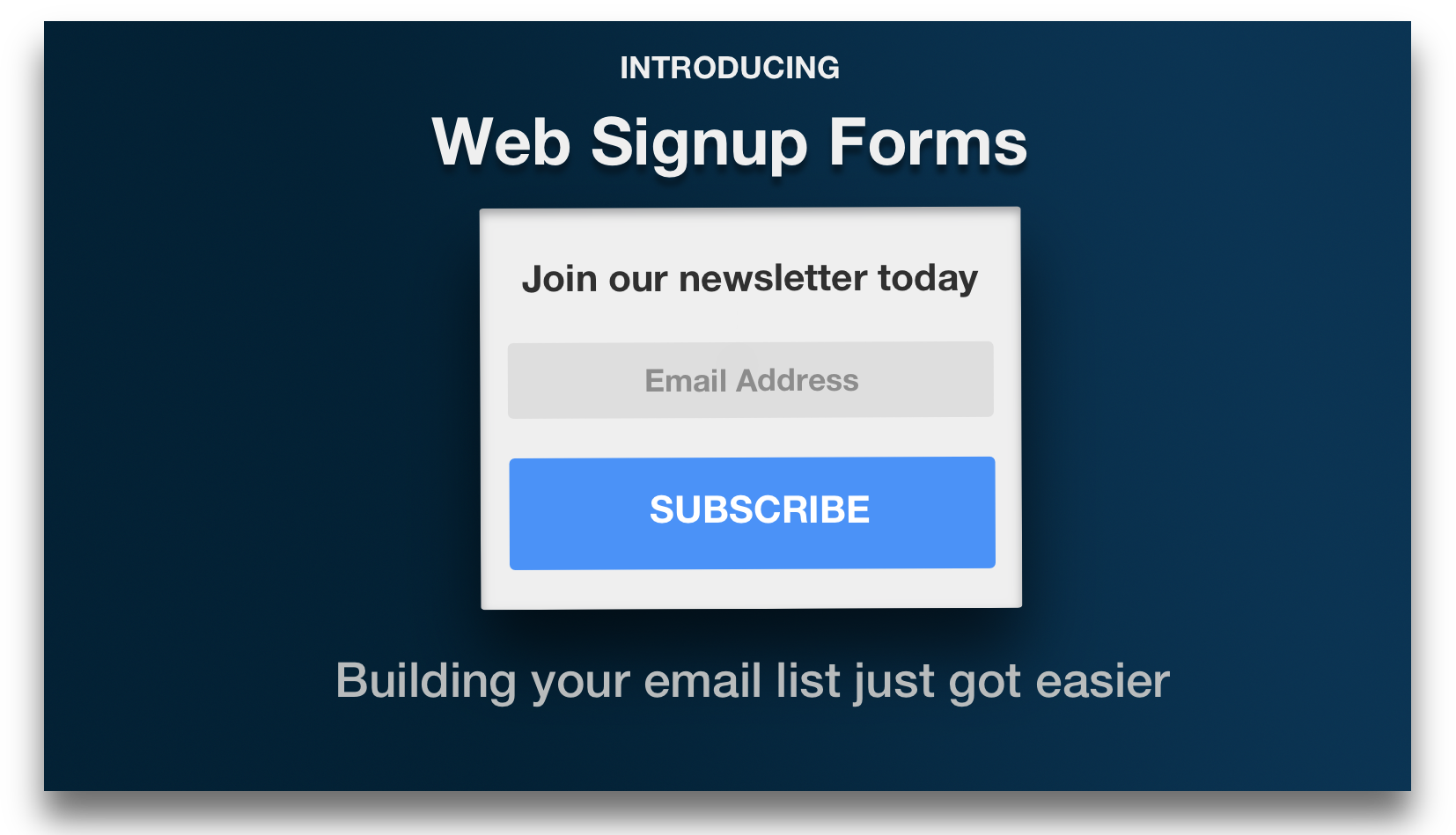 easy email list building with web signup forms