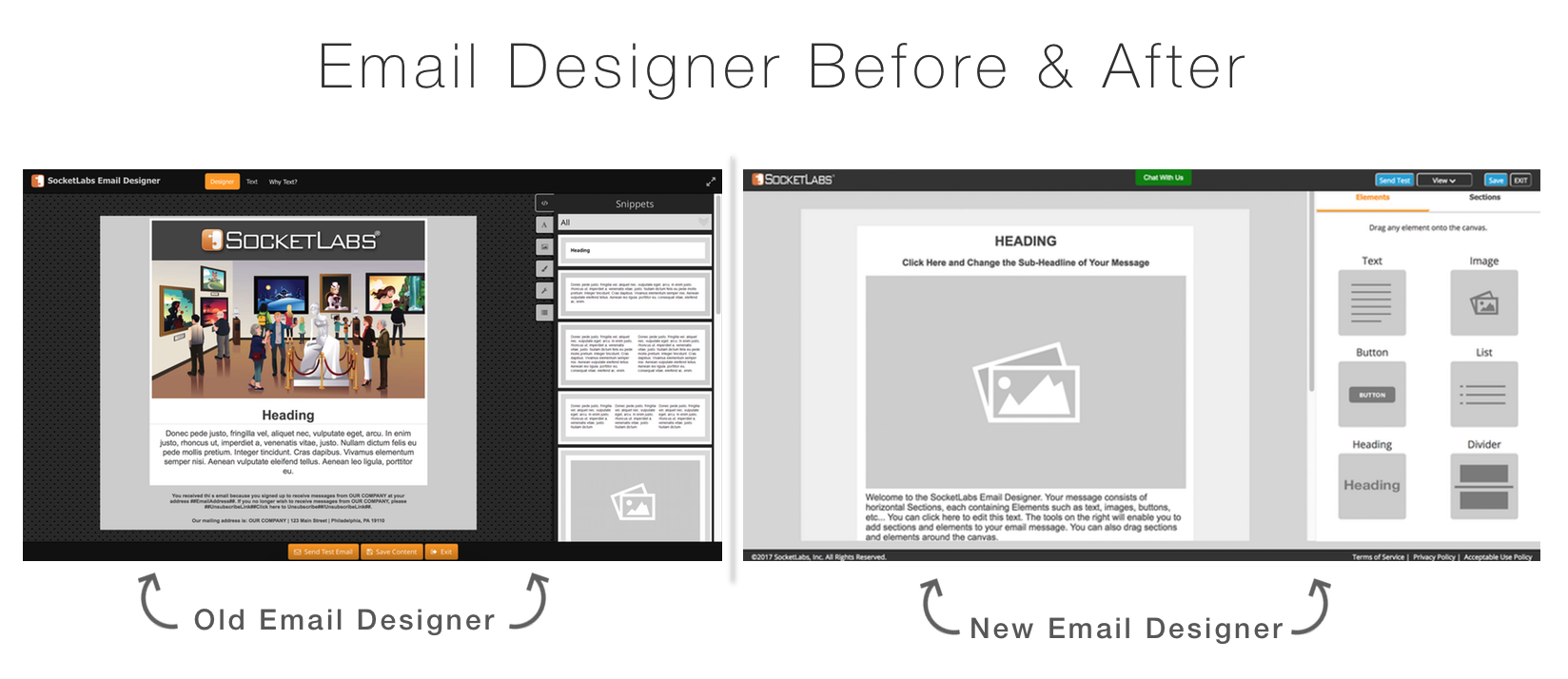 Email Designer Before & After