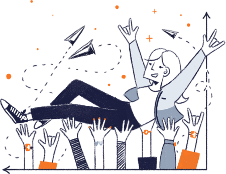 An image of a SocketLabs customer having fun at a concert while supported by the team of experts at SocketLabs.