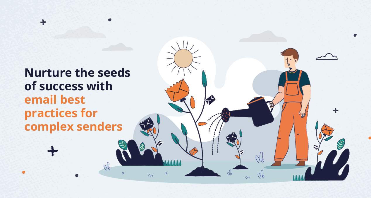 A man watering flowers with envelope buds