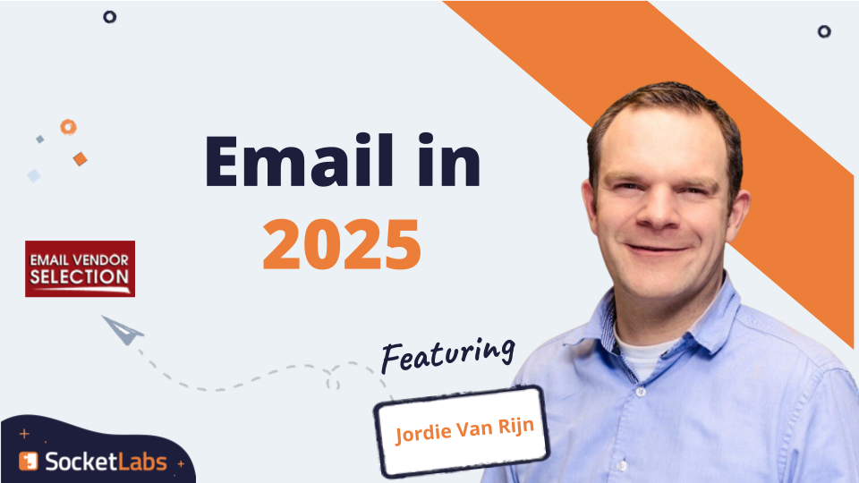Email in 2025 guest contributor card highlighting Jordie Van Rijn from emailvendorselection.com