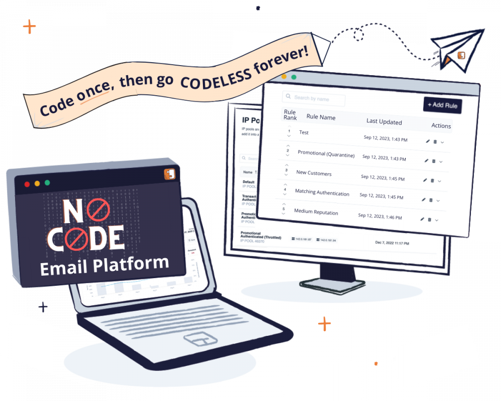 SocketLabs' email platform offers 99.999% uptime and a no-code user interface
